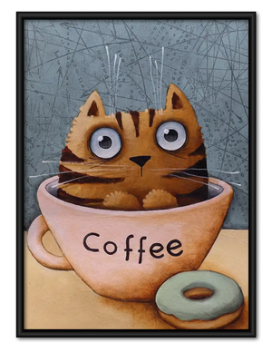 Cats in Coffee Cup Wall Art