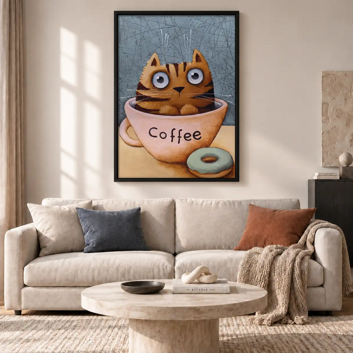 Cats in Coffee Cup Wall Art 2