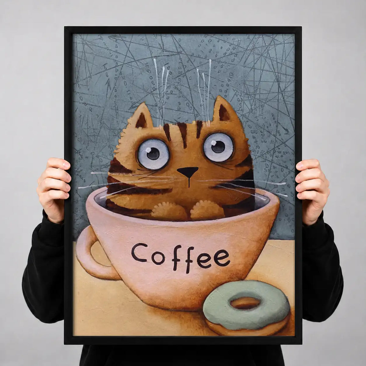 Cats in Coffee Cup Wall Art 3