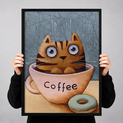 Cats in Coffee Cup Wall Art 3
