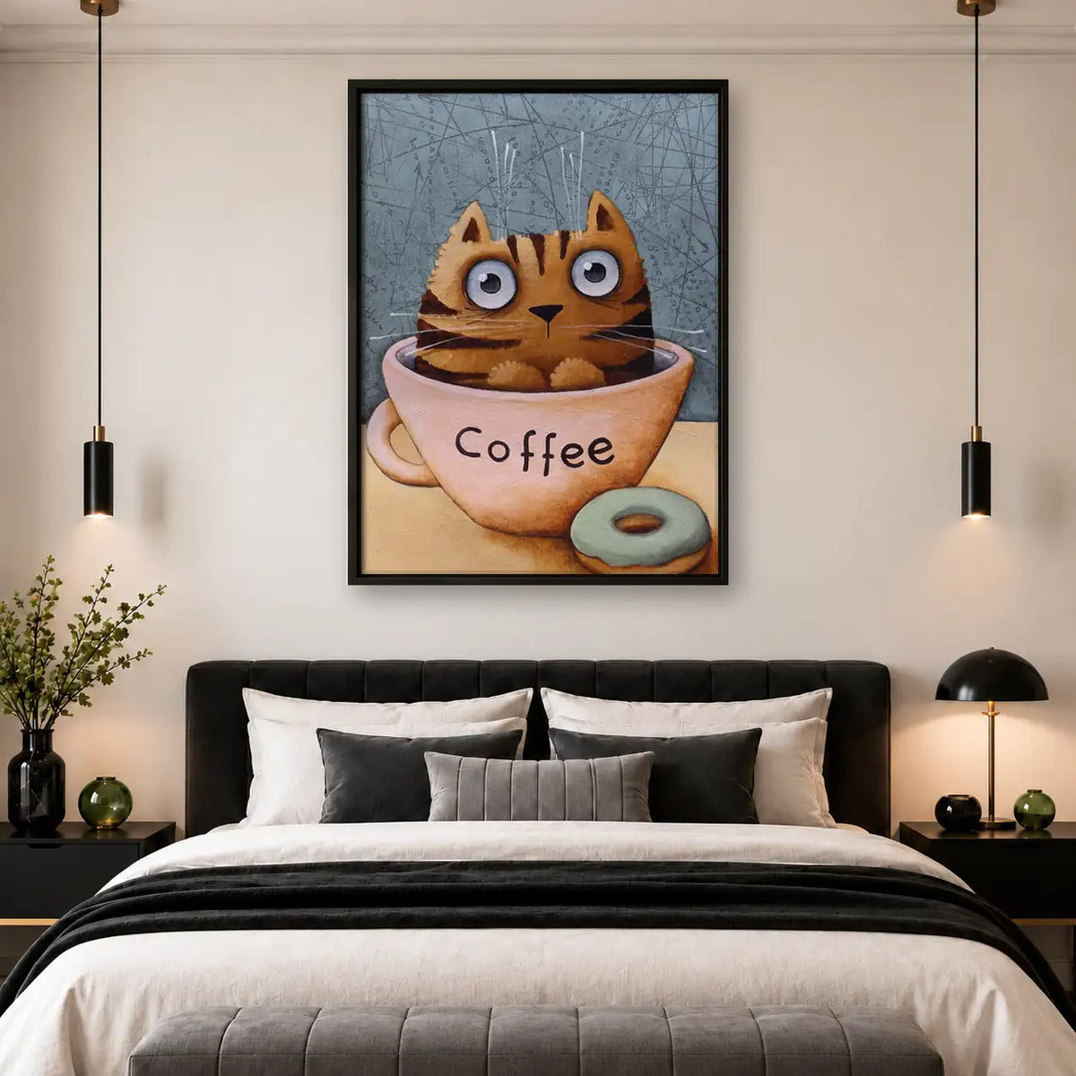 Cats in Coffee Cup Wall Art 4