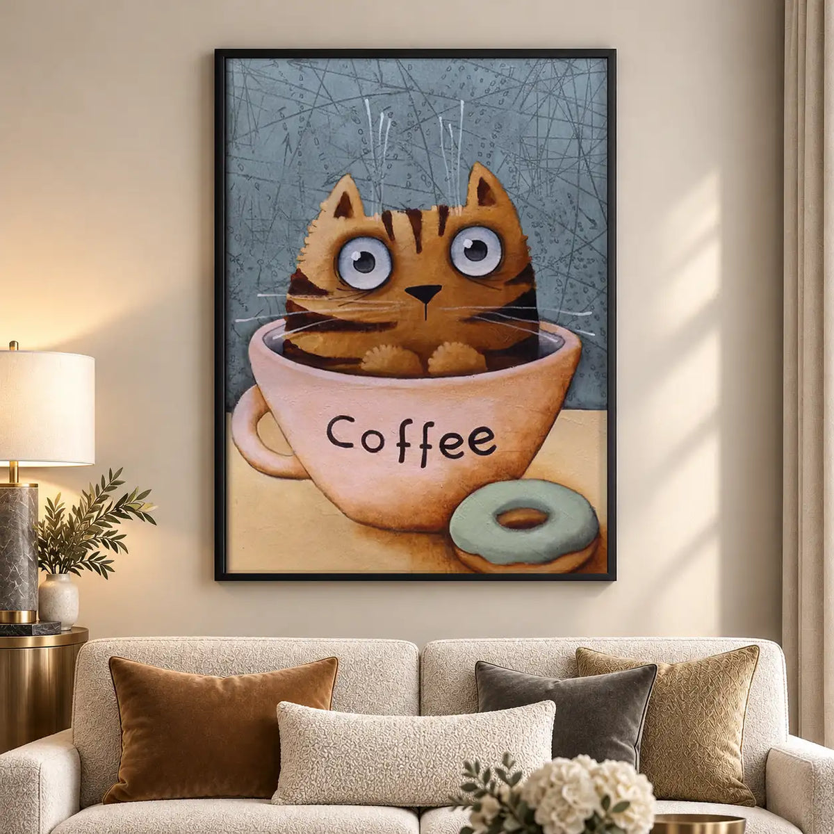 Cats in Coffee Cup Wall Art 5