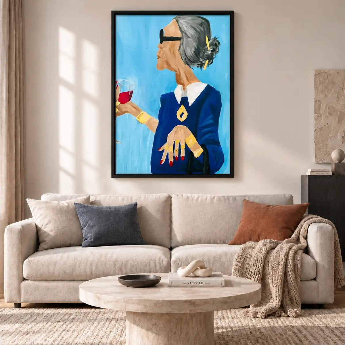 Chic Woman with Wine Glass Wall Art 2