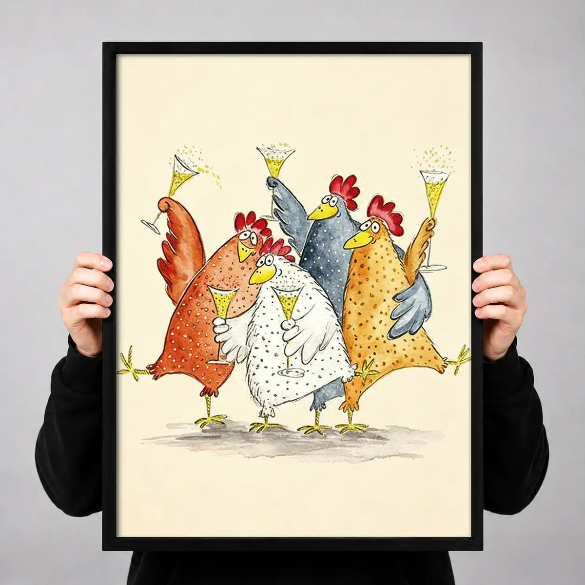 Chicken Martini Party Wall Art 3