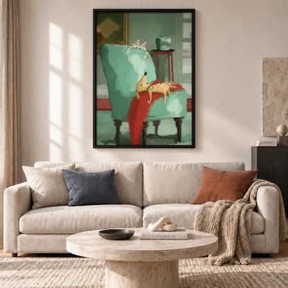Child Bathing Playful Dog Wall Art 2