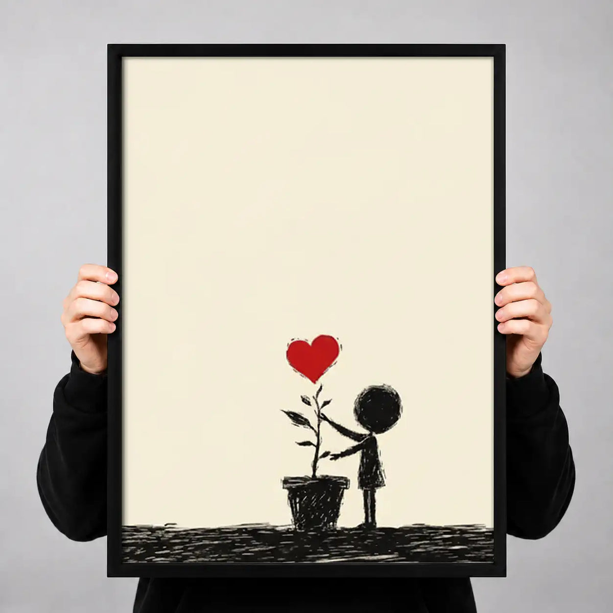 Child Offering Red Flower Wall Art 3