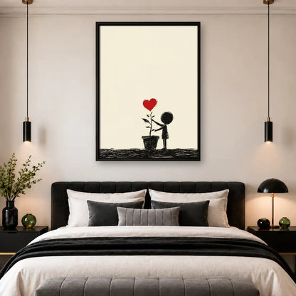 Child Offering Red Flower Wall Art 4