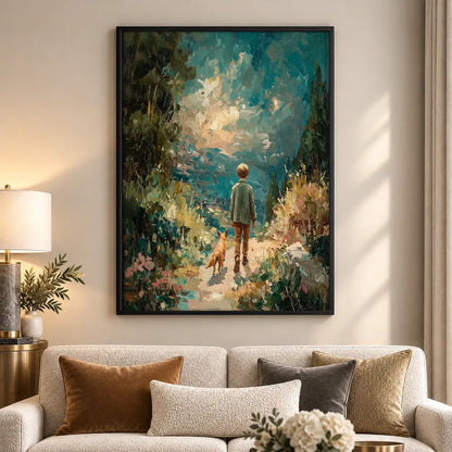 Child Wandering Magical Forest Wall Art 5