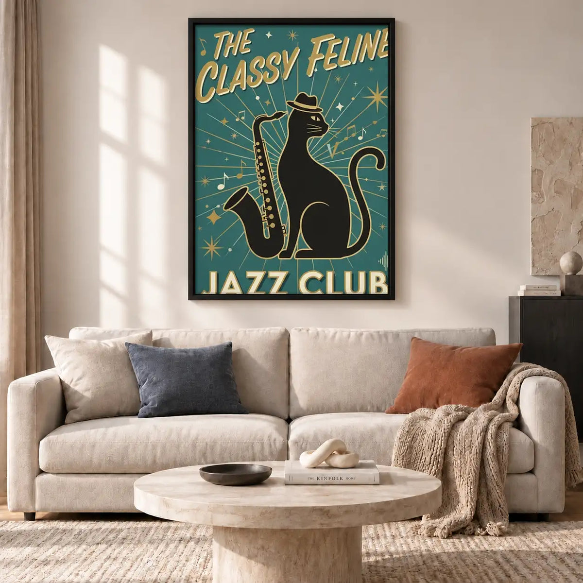 Classy Feline Jazz Club Wall Art 2