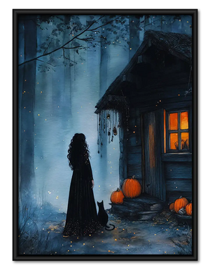 Cloaked Figure at Haunted House Wall Art