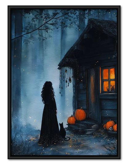 Cloaked Figure at Haunted House Wall Art 1