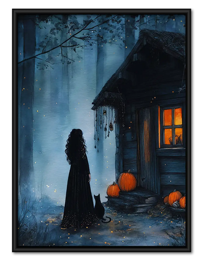 Cloaked Figure at Haunted House Wall Art