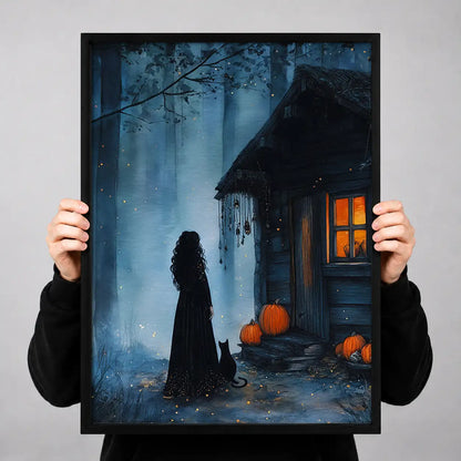 Cloaked Figure at Haunted House Wall Art 3