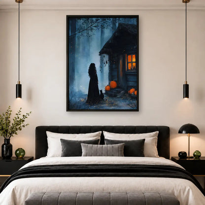 Cloaked Figure at Haunted House Wall Art 4