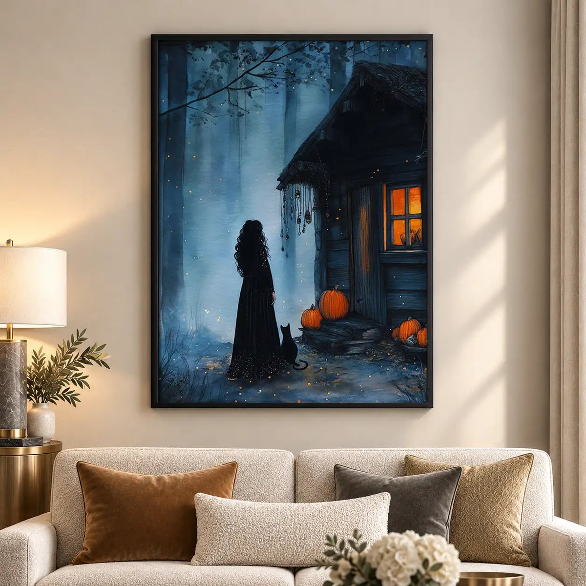 Cloaked Figure at Haunted House Wall Art 5