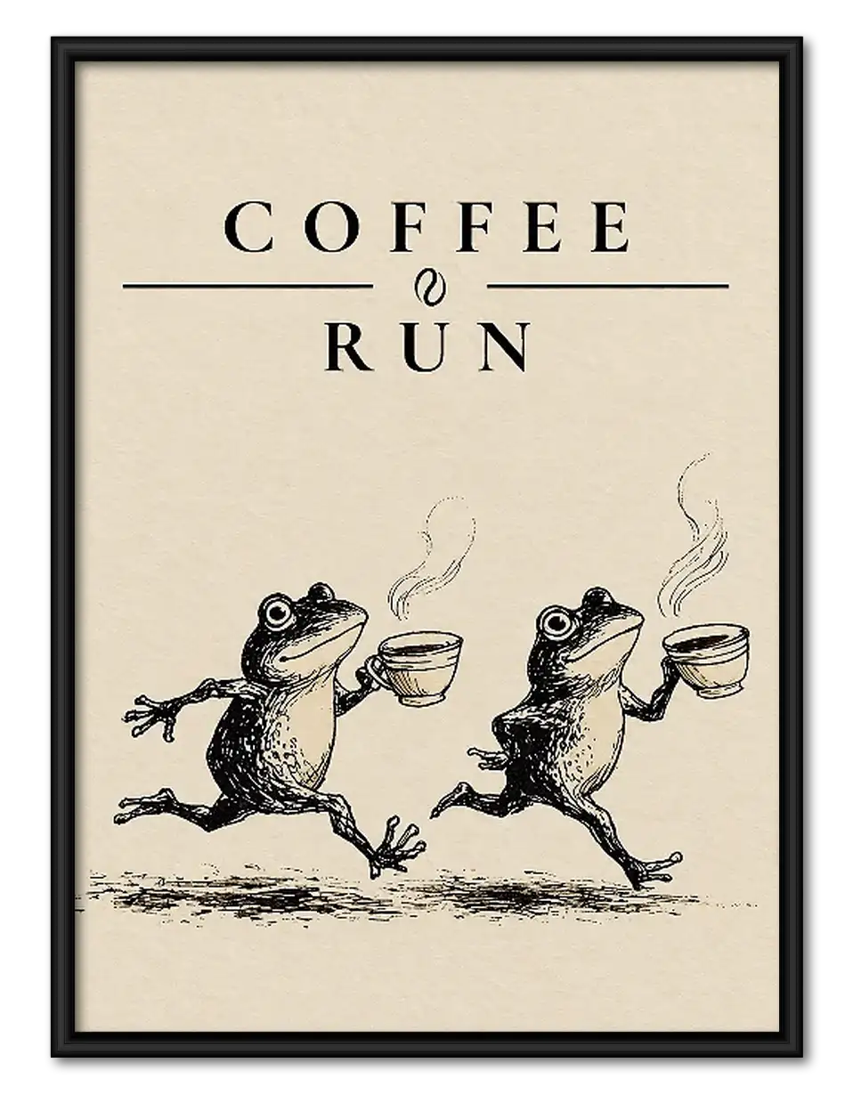 Coffee Run Two Mice Wall Art 1