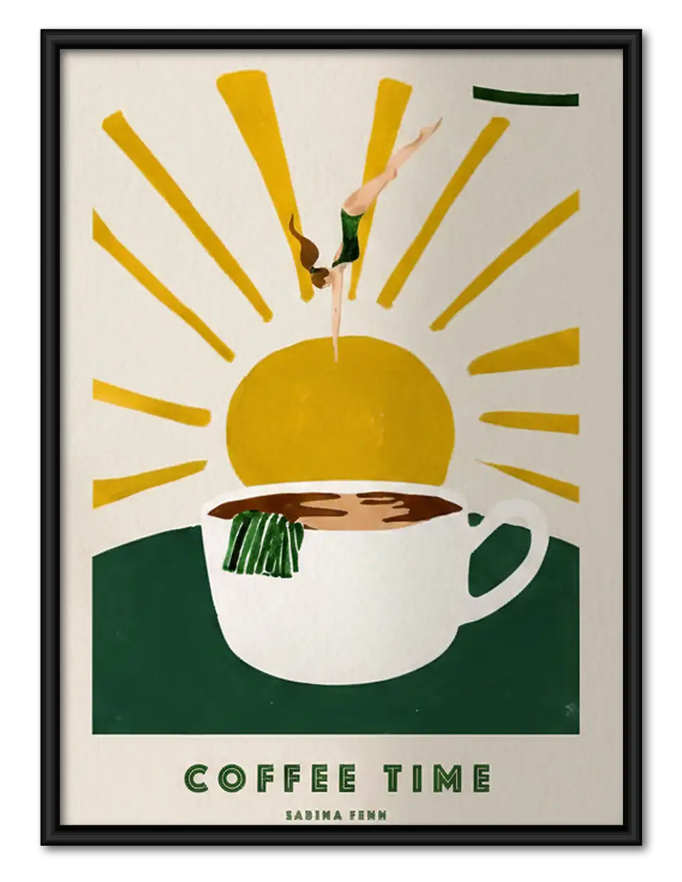 Coffee Time Sunrise Poster Wall Art 1