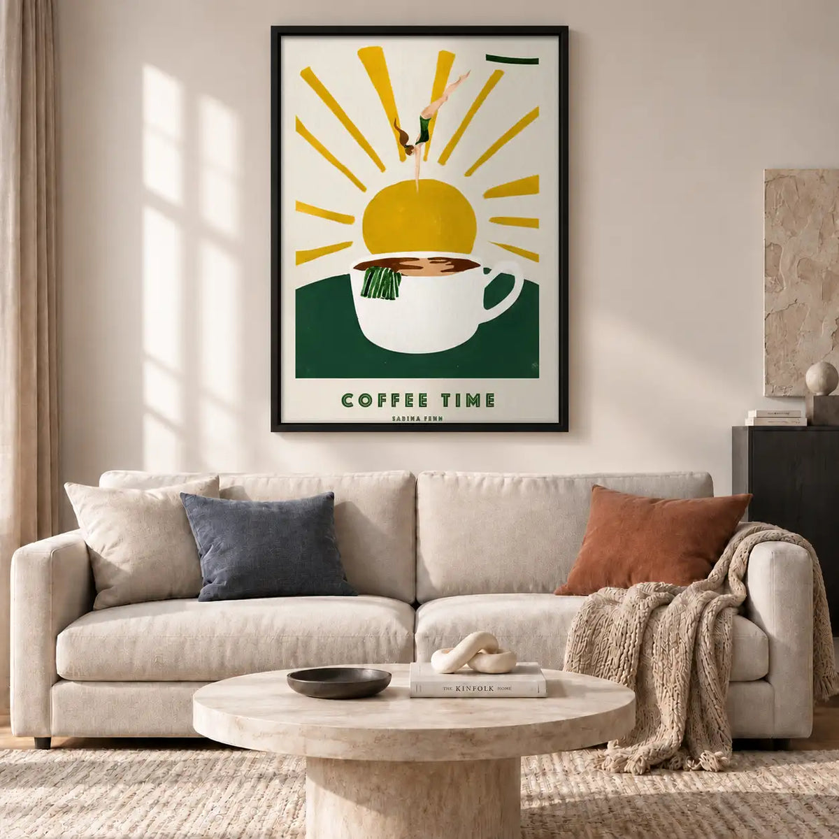 Coffee Time Sunrise Poster Wall Art 2