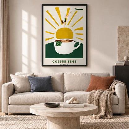 Coffee Time Sunrise Poster Wall Art 2
