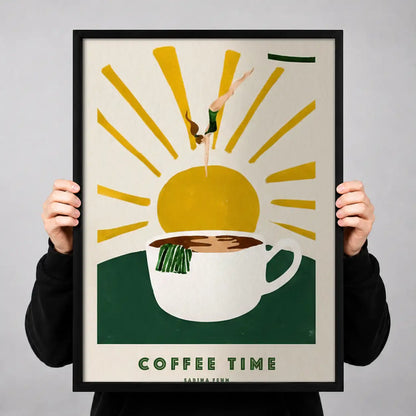 Coffee Time Sunrise Poster Wall Art 3