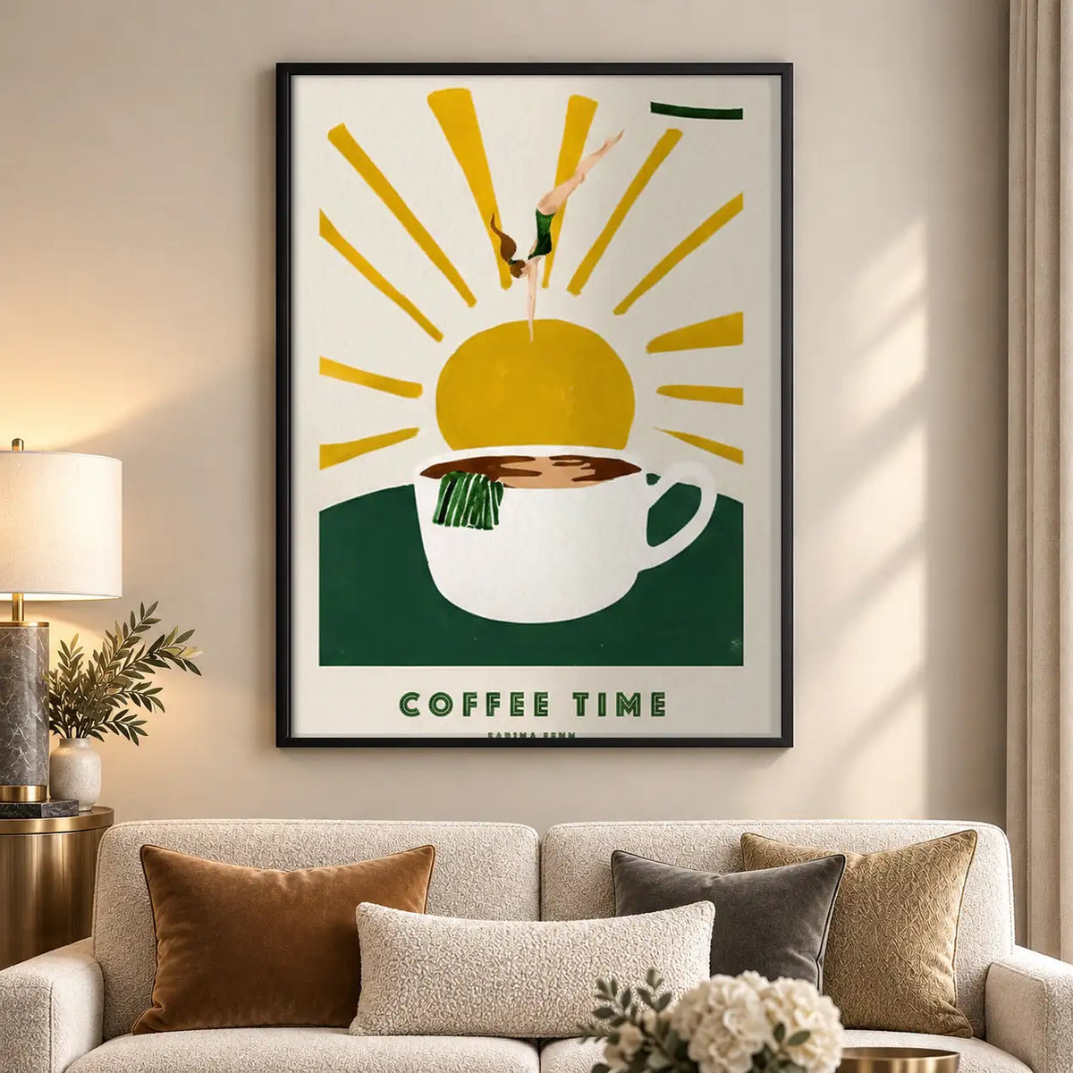 Coffee Time Sunrise Poster Wall Art 5