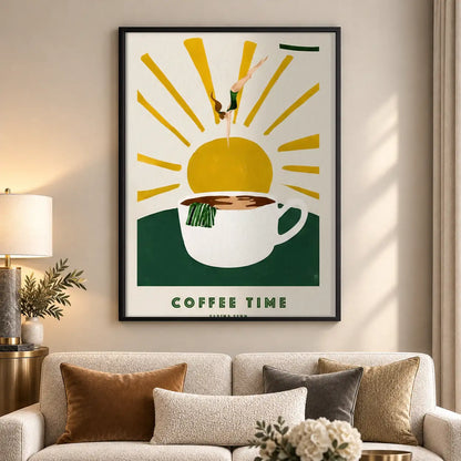 Coffee Time Sunrise Poster Wall Art 5