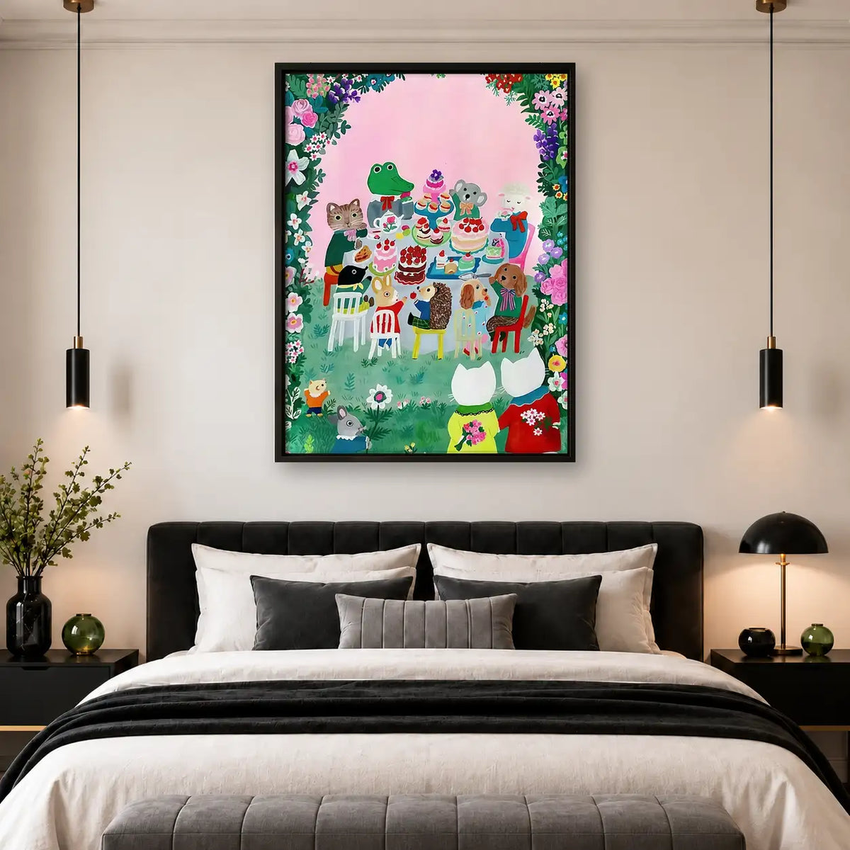 Colorful Animal Garden Party Wall Art 4