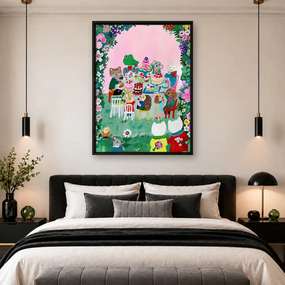 Colorful Animal Garden Party Wall Art 4