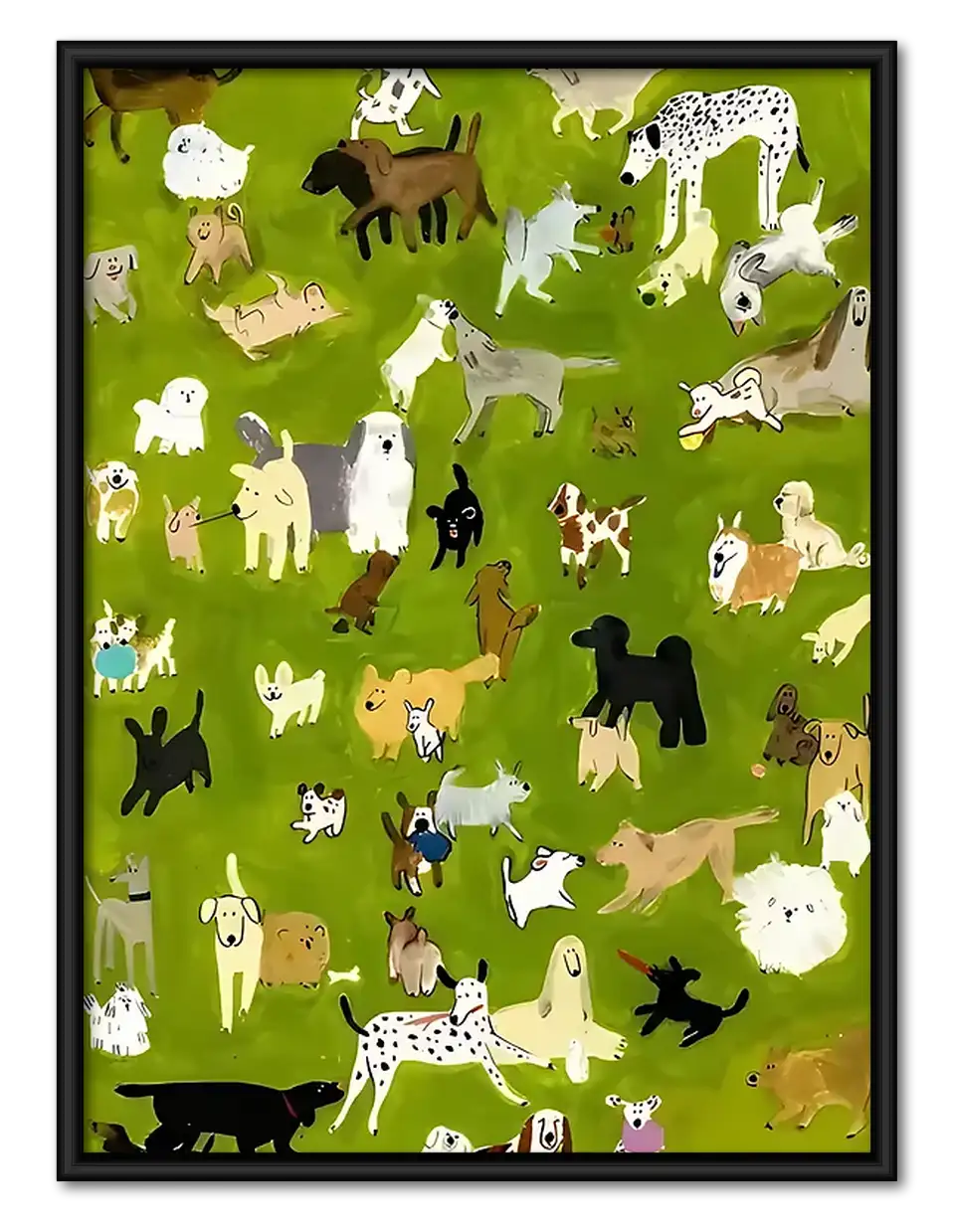Colorful Dog Pattern Wall Art 1