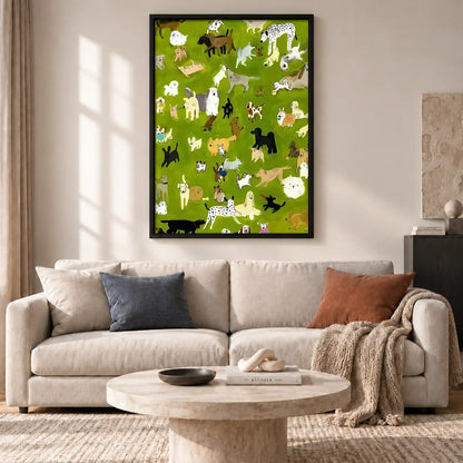 Colorful Dog Pattern Wall Art 2