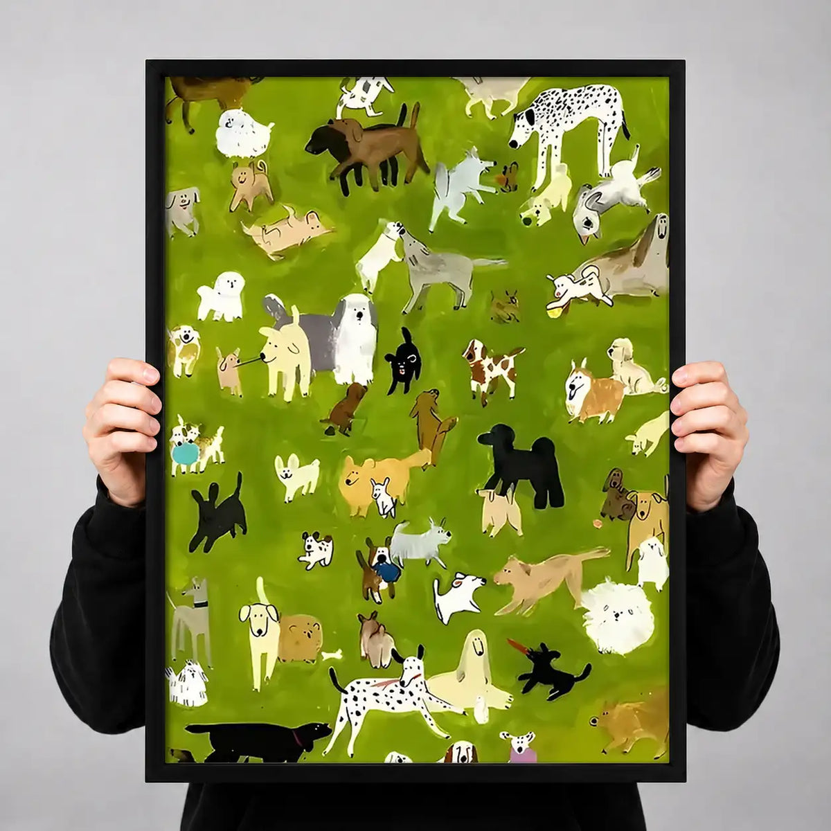 Colorful Dog Pattern Wall Art 3