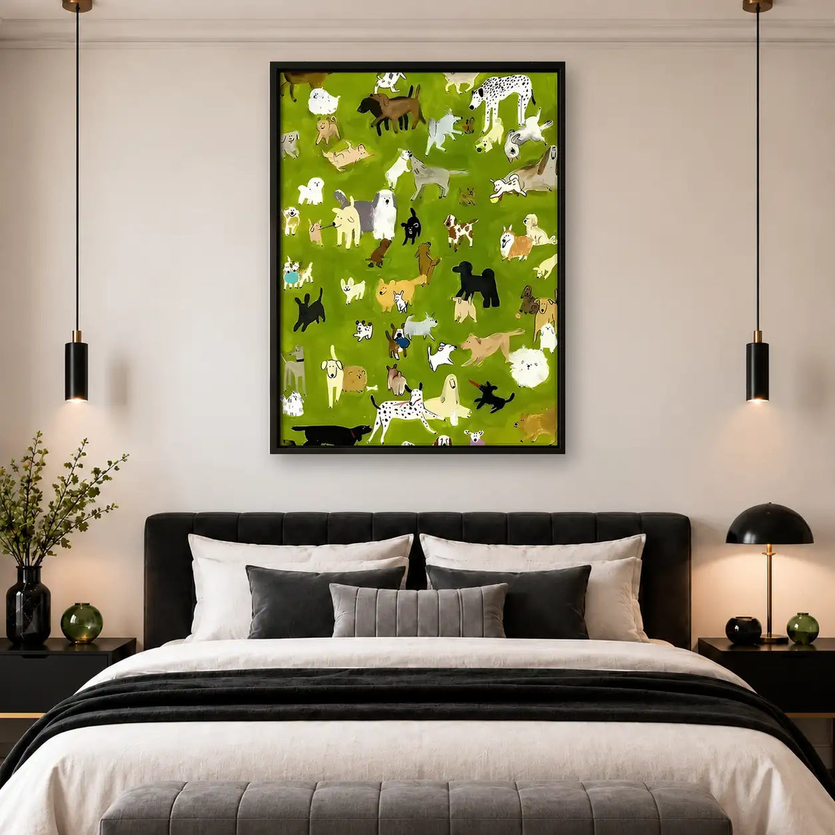 Colorful Dog Pattern Wall Art 4