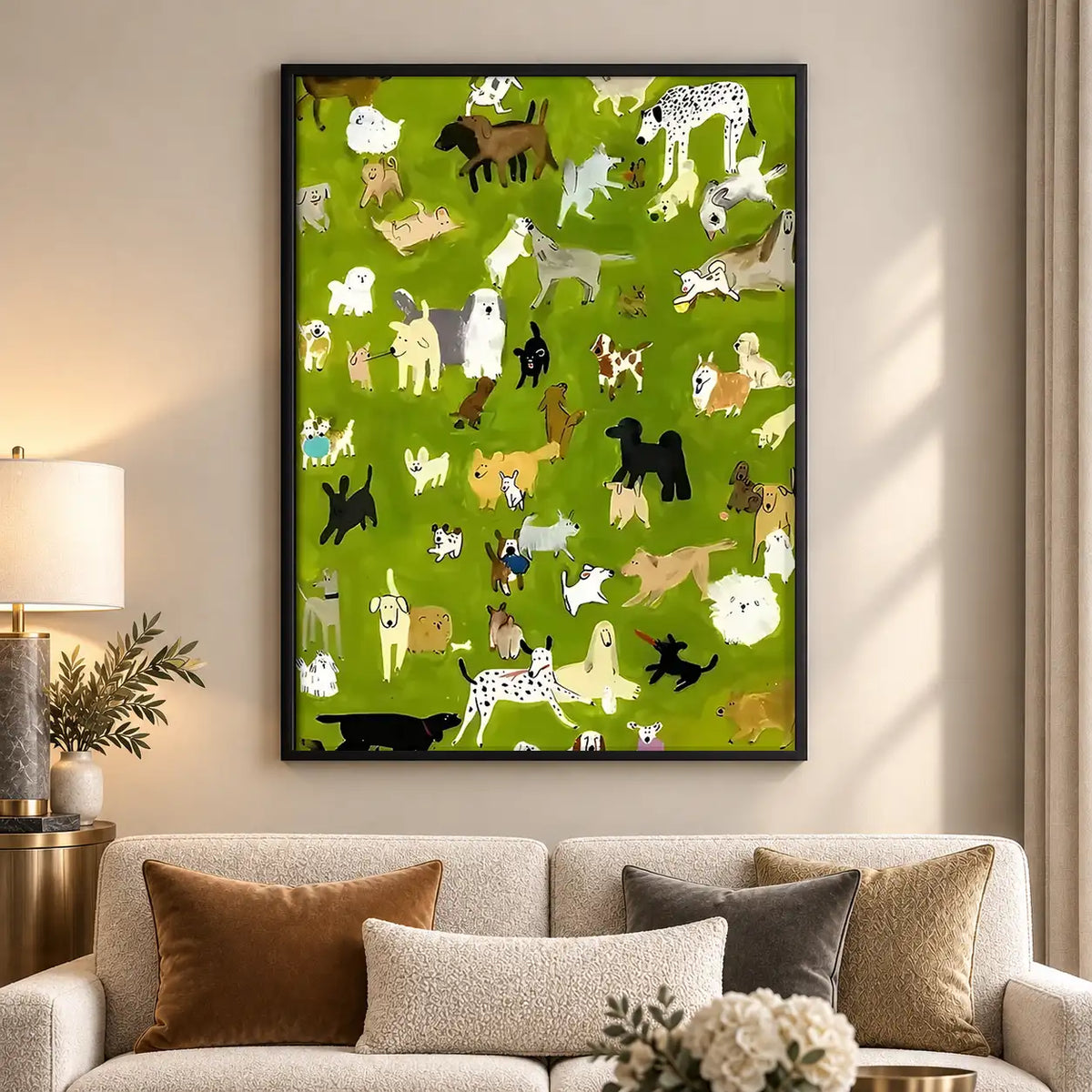 Colorful Dog Pattern Wall Art 5