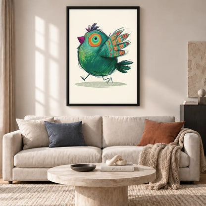 Colorful Folk Art Bird Wall Art 2