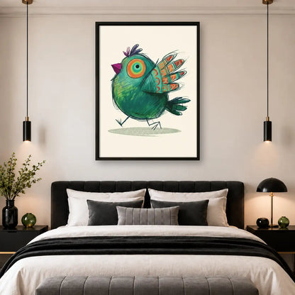 Colorful Folk Art Bird Wall Art 4