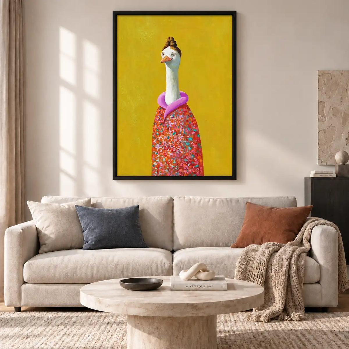 Colorful Goose with Pink Pool Float Wall Art 2