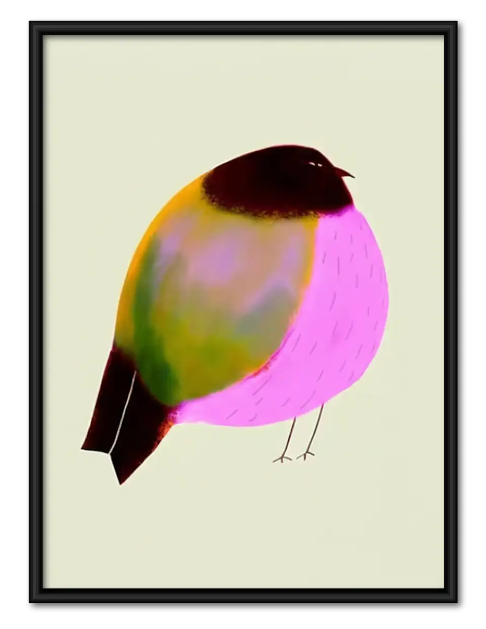 Colorful Minimal Bird Portrait Wall Art 1