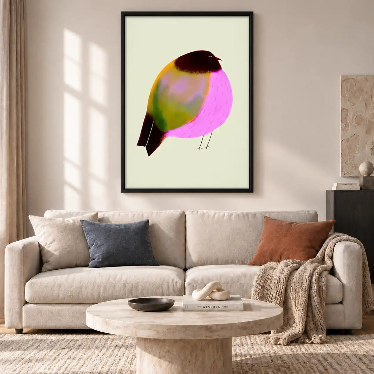 Colorful Minimal Bird Portrait Wall Art 2