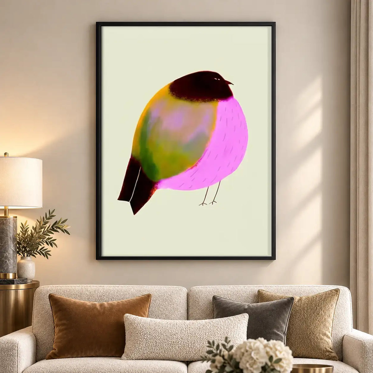 Colorful Minimal Bird Portrait Wall Art 5