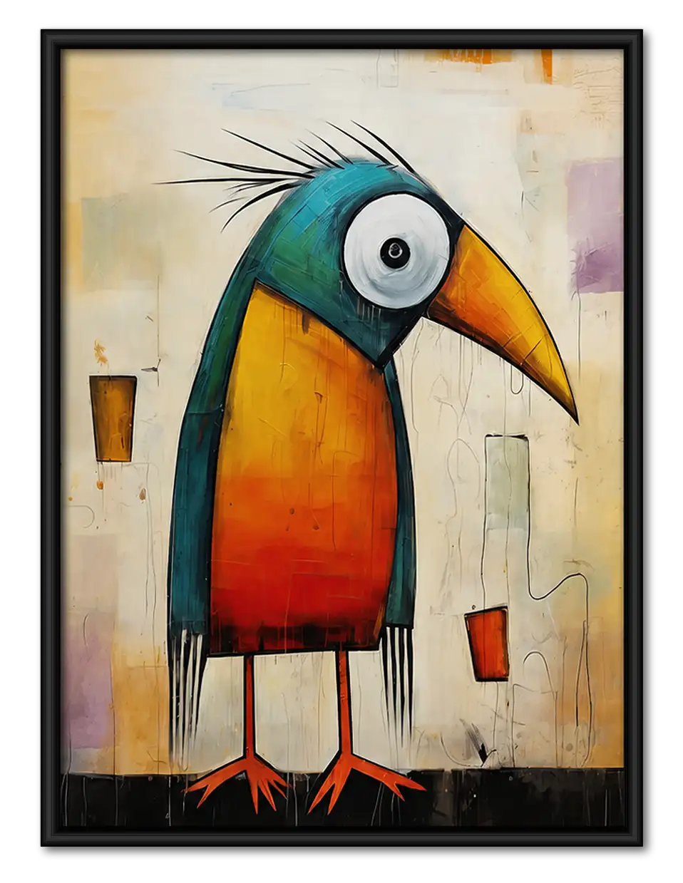 Colorful Toucan Character Wall Art 1