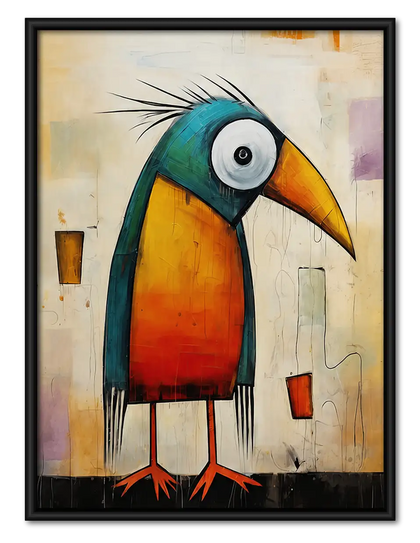 Colorful Toucan Character Wall Art