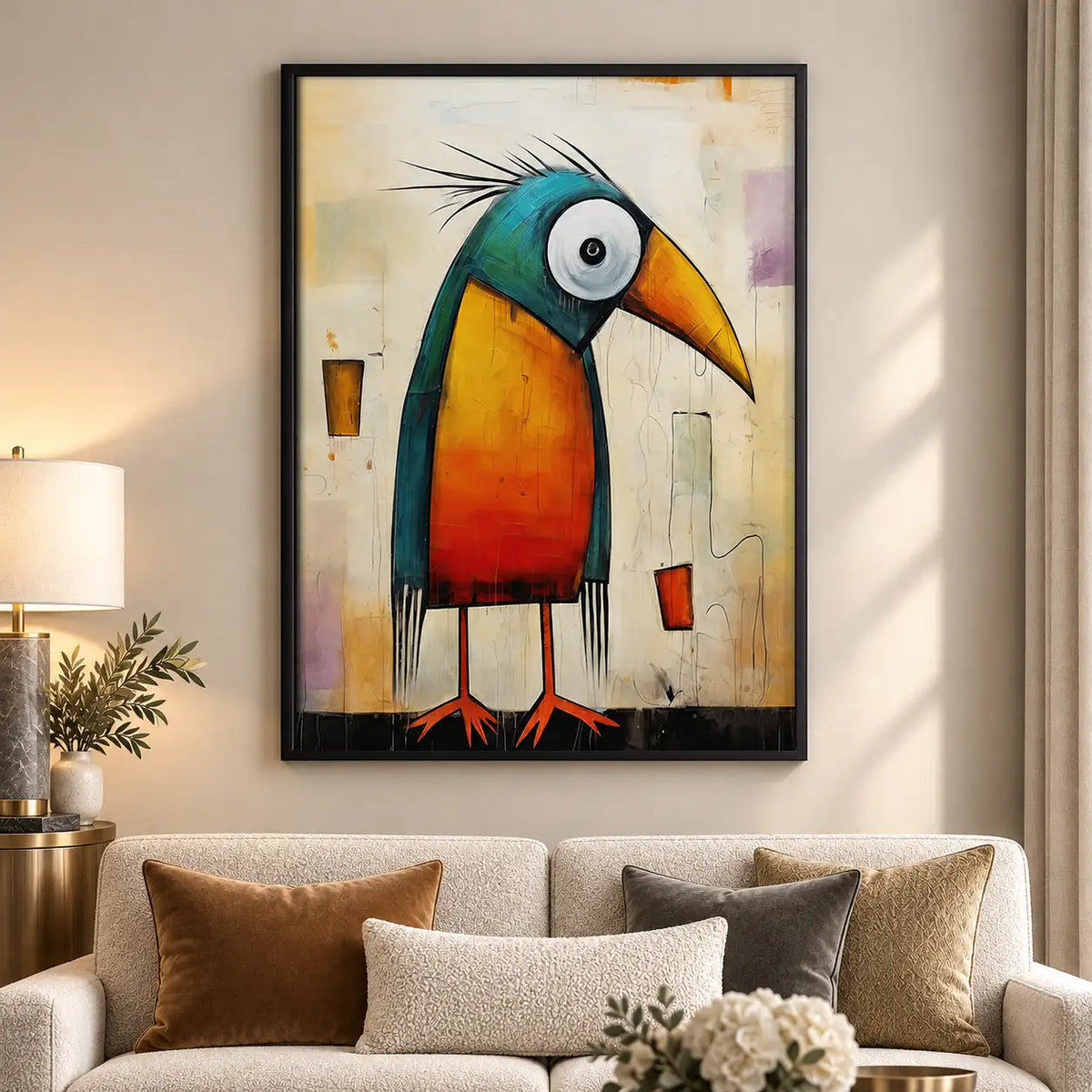 Colorful Toucan Character Wall Art 5