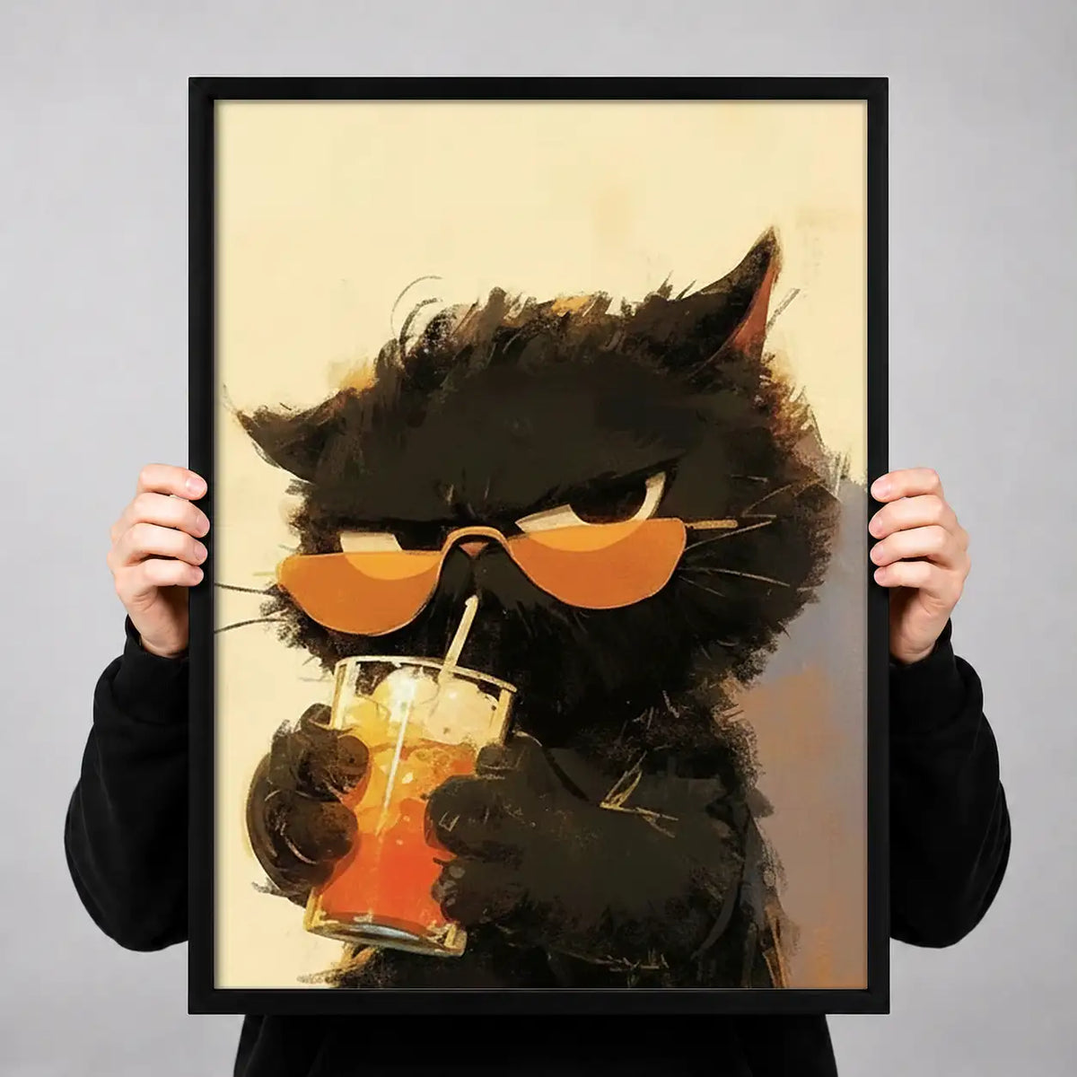 Cool Dog Drinking Beer Wall Art 3