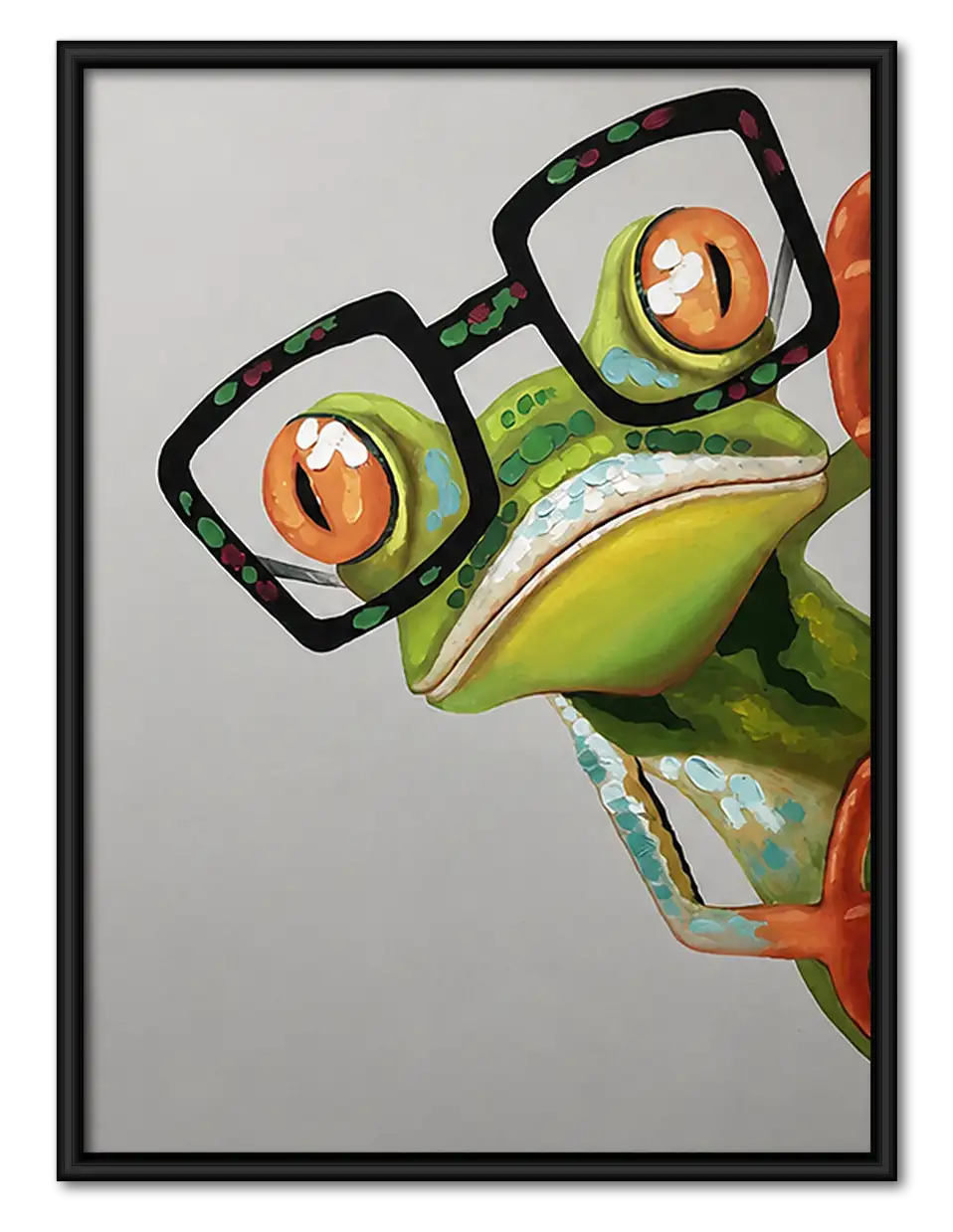 Cool Frog Wearing Oversized Glasses Wall Art 1