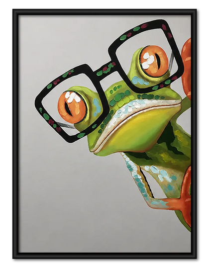 Cool Frog Wearing Oversized Glasses Wall Art
