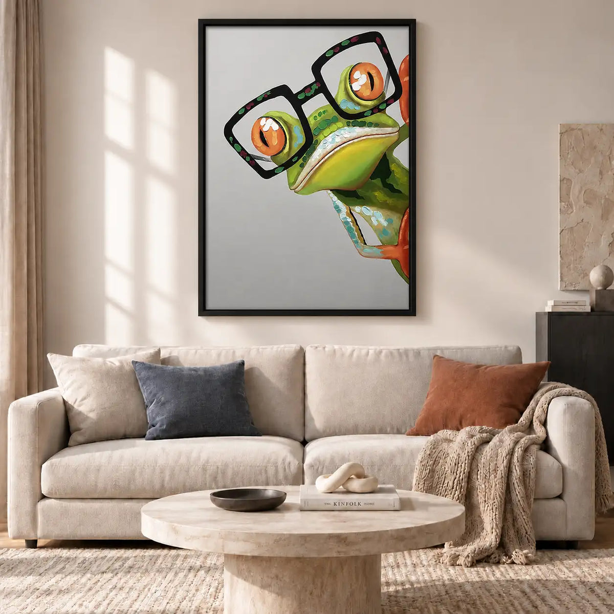 Cool Frog Wearing Oversized Glasses Wall Art 2