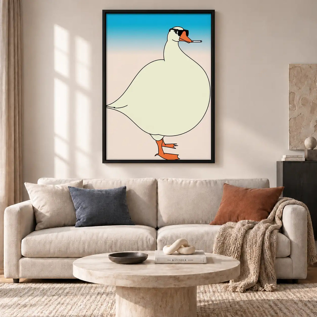 Cool Goose with Cigarette Wall Art 2
