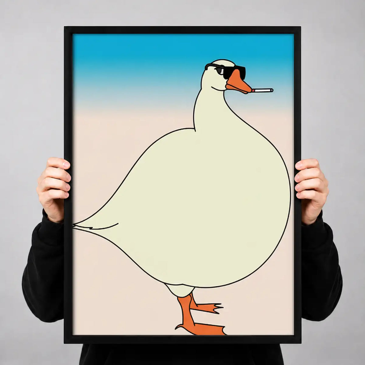 Cool Goose with Cigarette Wall Art 3