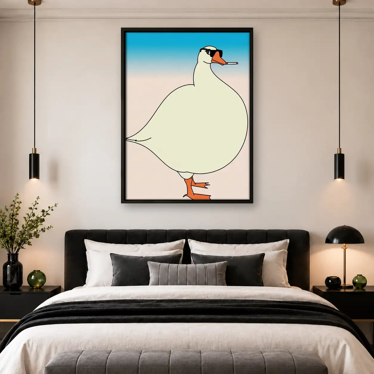 Cool Goose with Cigarette Wall Art 4