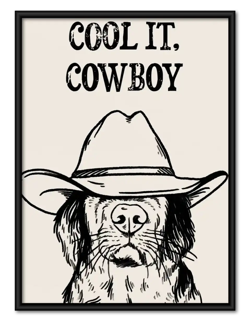 Cool It Cowboy Western Dog Wall Art 1